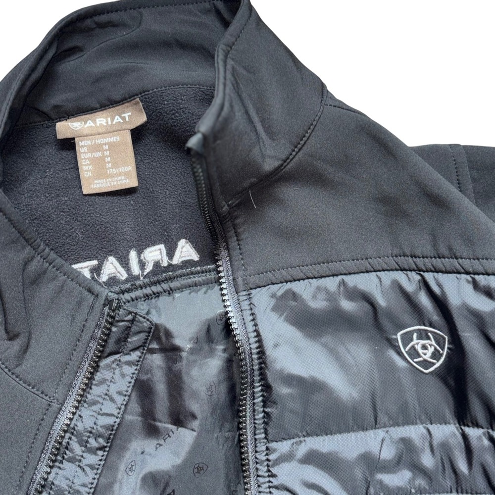 Ariat Men's Elevation Insulated Jacket Black Full Zip Puffer Coat Size Medium - Picture 5 of 6